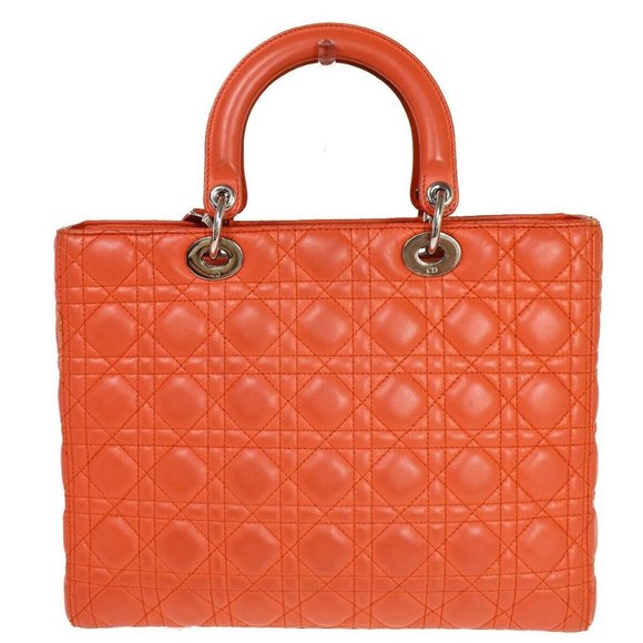 Authenticity Guarantee CHRISTIAN DIOR Logo Lady Cannage 2Way Shoulder - Picture 1 of 16